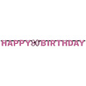 Amscan Letter garland Happy 80 Birthday Sparkling Pink 213x16cm | per piece Amscan Letter garland Happy 80 Birthday Sparkling Pink 213x16cm | per piece