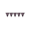 Amscan Vlaggen Slinger 80 Sparkling Zwart-Roze 4 mtr | per stuk