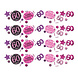 Amscan Confettis 60 ans Noir-Rose Pétillant | 34 grammes