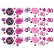 Amscan Konfetti 80 Jahre Funkelndes Schwarz-Pink | 34 Gramm