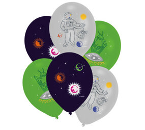 Amscan Ballons Espace, Cosmos et Espace 28 cm | 6 pièces