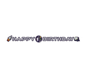 Amscan Happy Birthday Letter Garland Space, Cosmos & Space 192x12cm | per piece