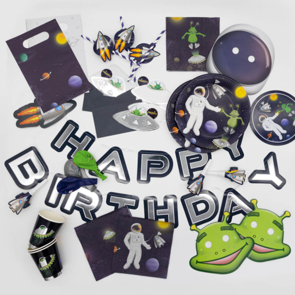 Amscan Letterslinger Happy Birthday Ruimte, Kosmos & Space 192x12cm | per stuk Amscan Letterslinger Happy Birthday Ruimte, Kosmos & Space 192x12cm | per stuk
