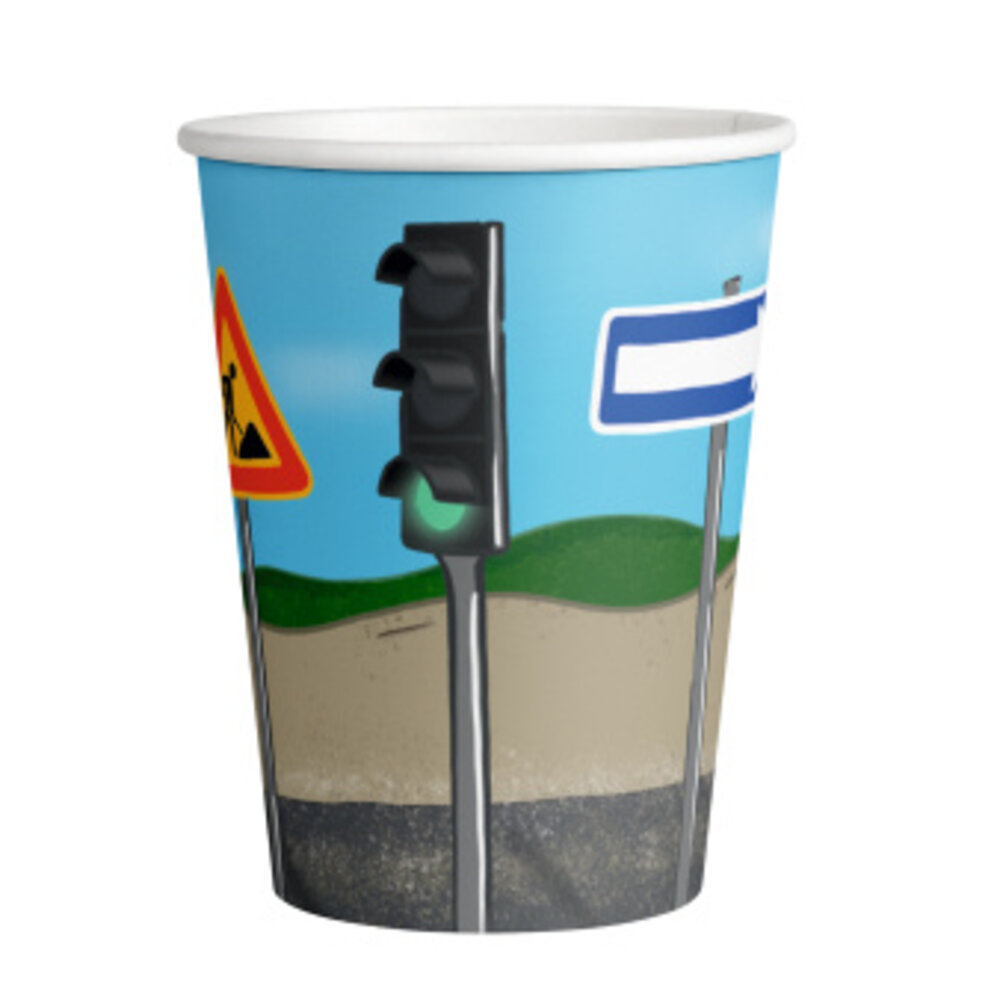 Amscan Construction Cups 250ml | 8 pieces