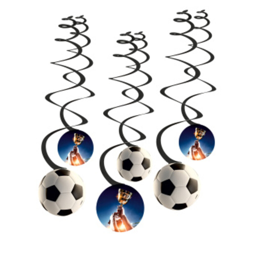 Amscan Fußball-Hängedekoration „Kick It“ 60 cm | 6 Stück