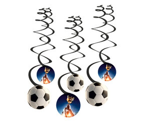 Amscan Football Hanging Decoration Swirls Kick It 60cm | 6 pieces