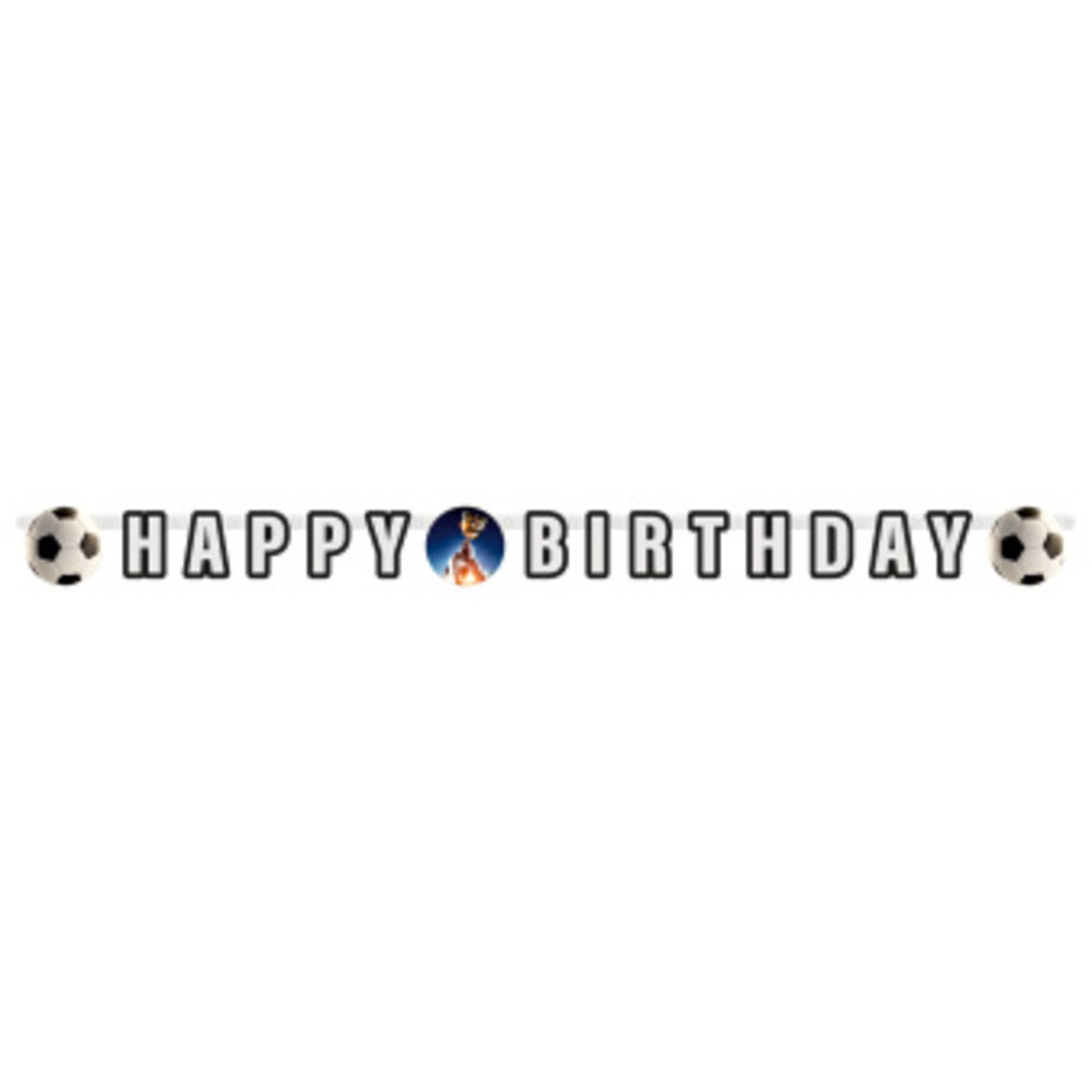 Amscan Buchstabengirlande „Happy Birthday Kick It“ im Fußball-Stil, 180 x 13 cm | pro Stück