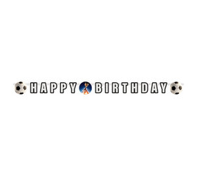 Amscan Voetbal Letterslinger Happy Birthday Kick It 180x13cm | per stuk Amscan Voetbal Letterslinger Happy Birthday Kick It 180x13cm | per stuk