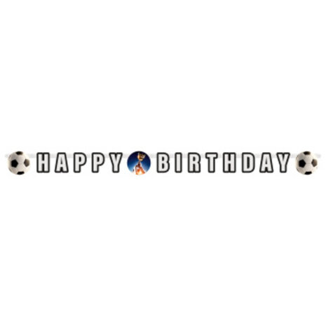 Amscan Guirlande de lettres de football « Joyeux anniversaire Kick It » 180 x 13 cm | à l'unité