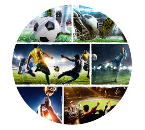Amscan Football Signs Kick It 23cm | 8 pieces