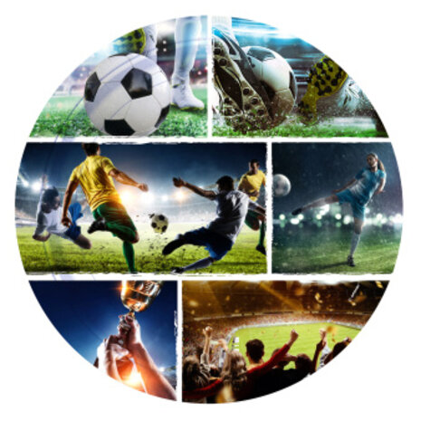 Amscan Fußballschilder „Kick It“ 23 cm | 8 Stück