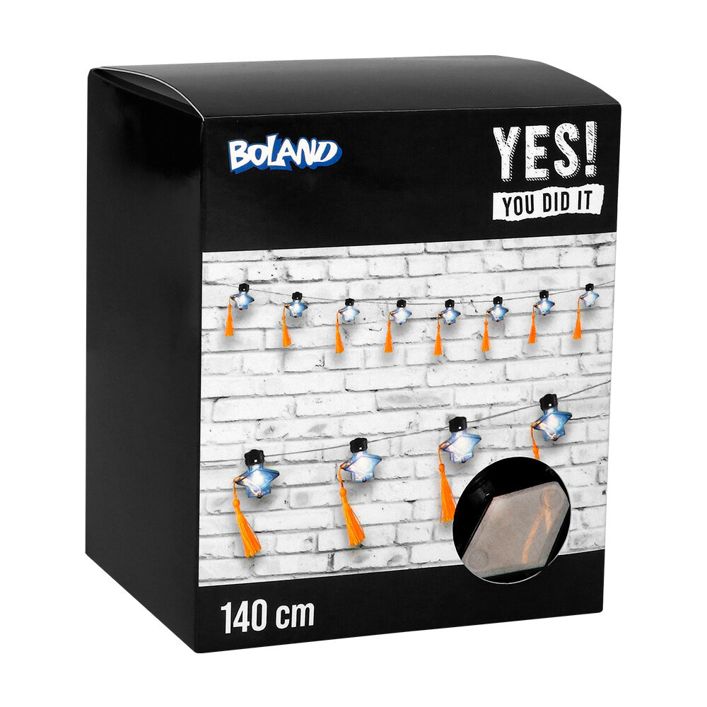 Boland Guirlande lumineuse de remise de diplômes | 140 cm