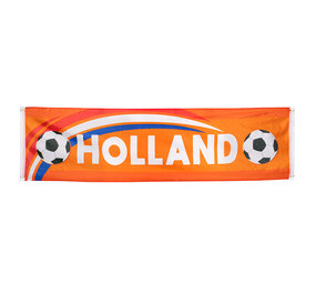 Boland Bannière de football orange des Pays-Bas | 180 x 50 cm