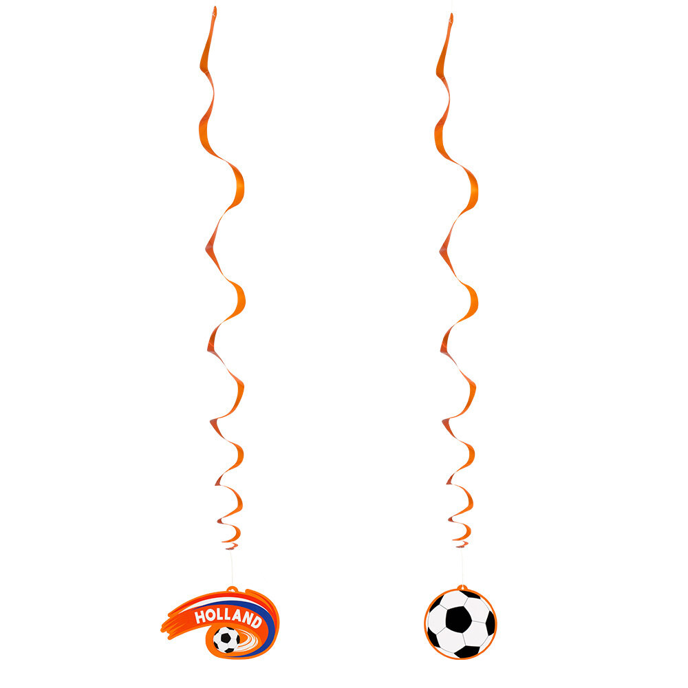 Boland Fußball-Hängedekoration, spiralförmig, Holland, 85 cm | 2er-Set