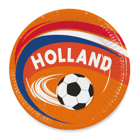 Boland Holland-Fußball-Schilder in Orange, 23 cm | 8 Stück