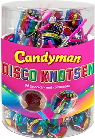Candyman Disco Cola Lolly 13 gram | 10 stuks Candyman Disco Cola Lolly 13 gram | 10 stuks