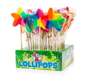 Felko Regenbogenfarbener, sternförmiger Lutscher, 40 Gramm | pro Stück