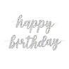 Unique Party Guirlande de lettres « Joyeux anniversaire » argentée pailletée | 84 cm