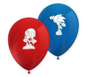 Procos Party Sonic-Luftballons 28 cm | 8 Stück