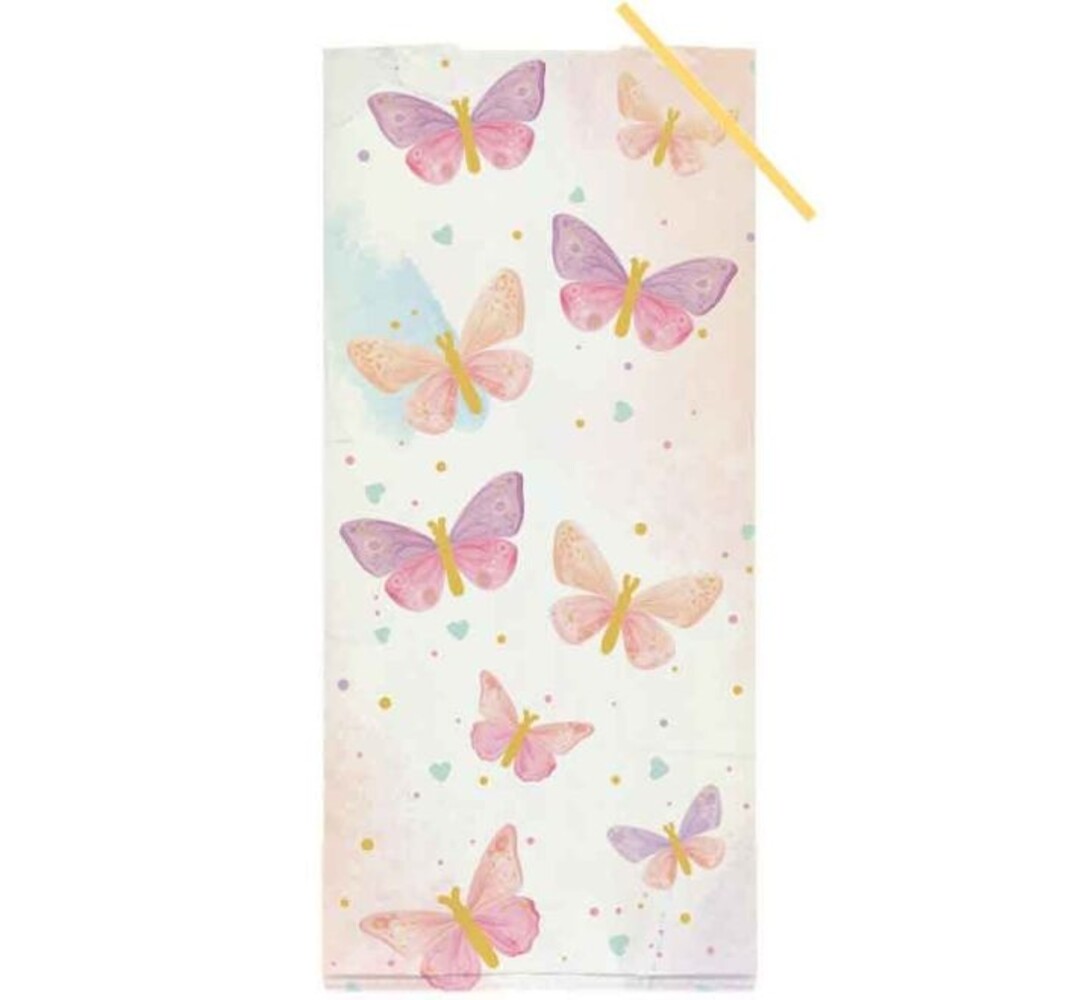 Anniversary House Butterfly Cello Gift Bags 12.5x28.5cm | 20 pieces