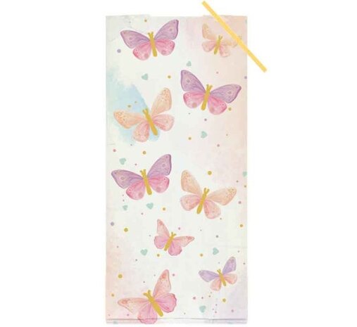Anniversary House Geschenktüten aus Zellophan mit Schmetterlingsmotiv, 12,5 x 28,5 cm | 20 Stück