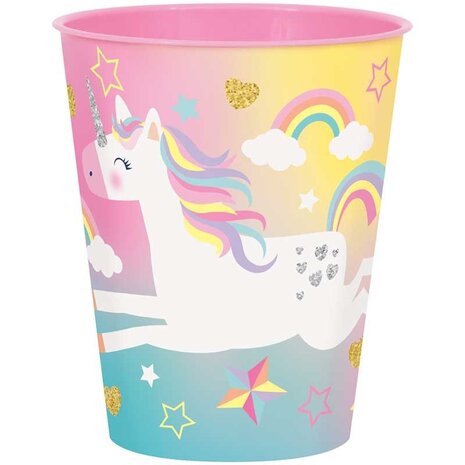Unique Party Gobelet de friandises Unicorn Hourra 295 ml | à ​​l'unité