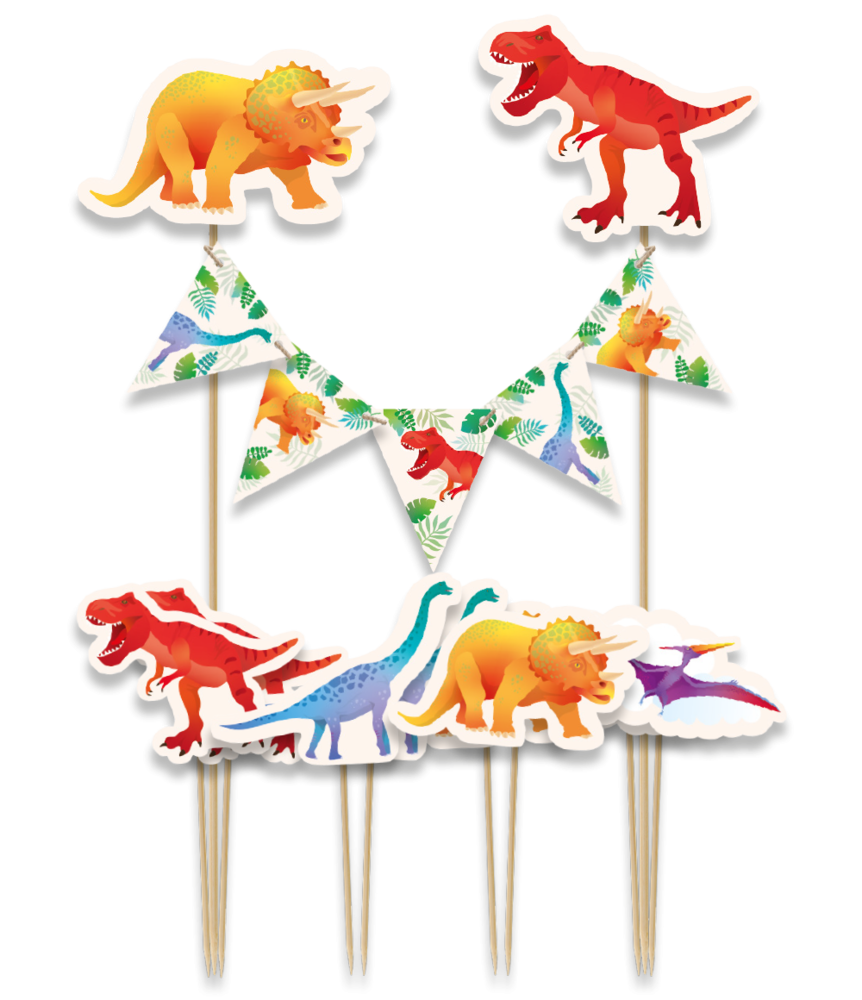 Paper Dreams Dino World Taart Toppers | per stuk Paper Dreams Dino World Taart Toppers | per stuk