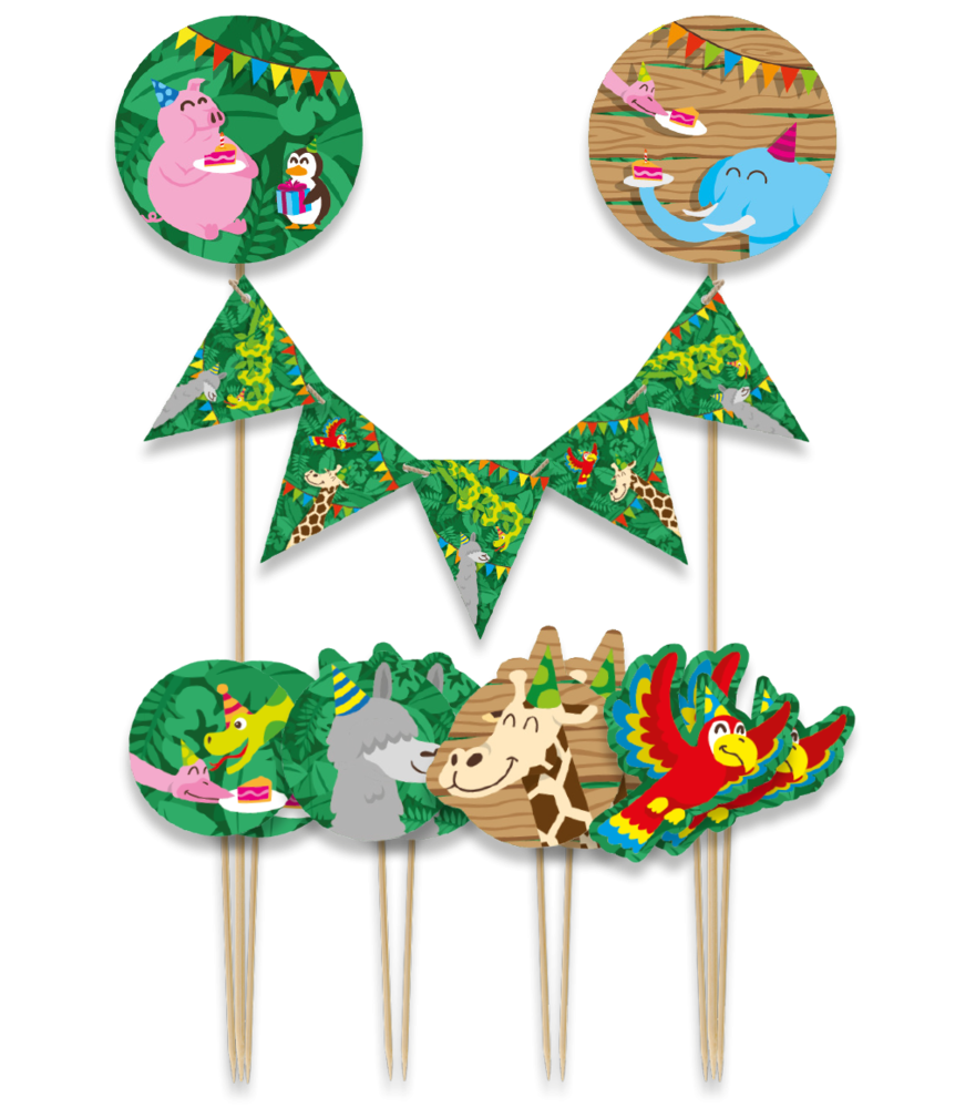 Paper Dreams Jungle Party Cake Toppers | per piece