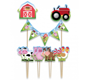 Paper Dreams Décorations pour gâteaux sur le thème de la ferme | à l'unité