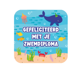 Paper Dreams Swimming Certificate Door Sign 50x50cm | per piece
