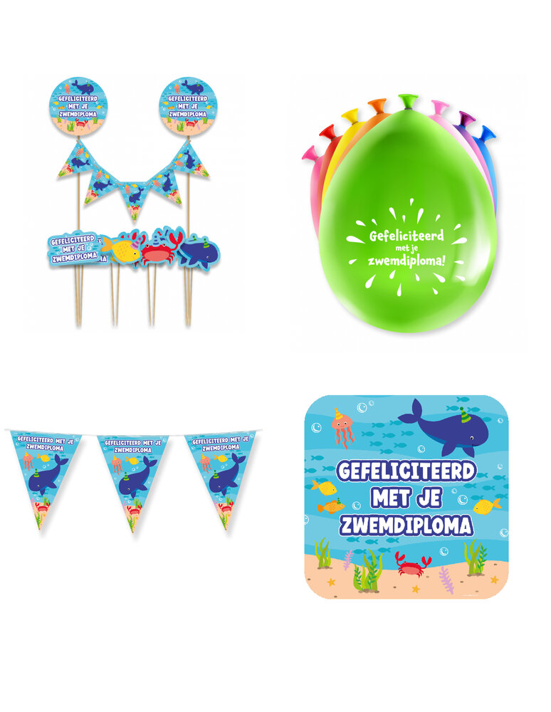 Tuf-Tuf Swimming Certificate Party Package | 11-piece