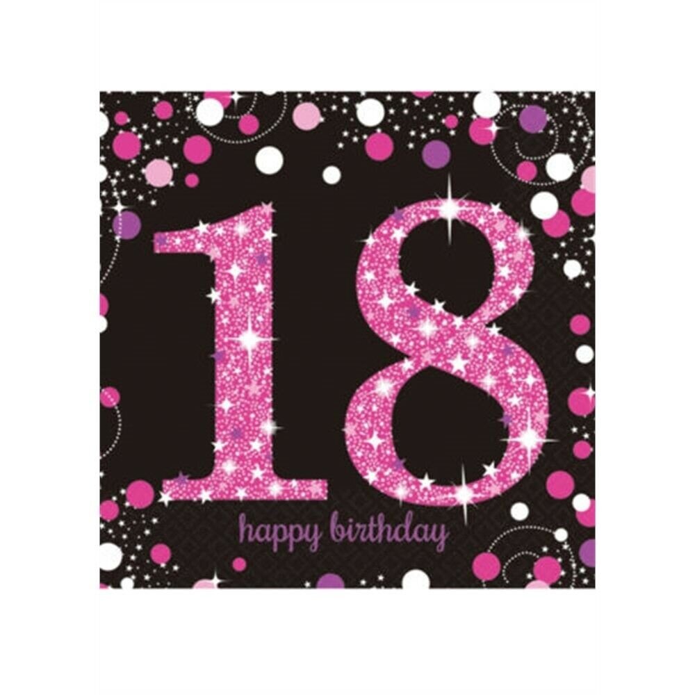 Tuf-Tuf 18 jaar Sparkling Roze Tafeldecoratie Pakket | 34-delig Tuf-Tuf 18 jaar Sparkling Roze Tafeldecoratie Pakket | 34-delig