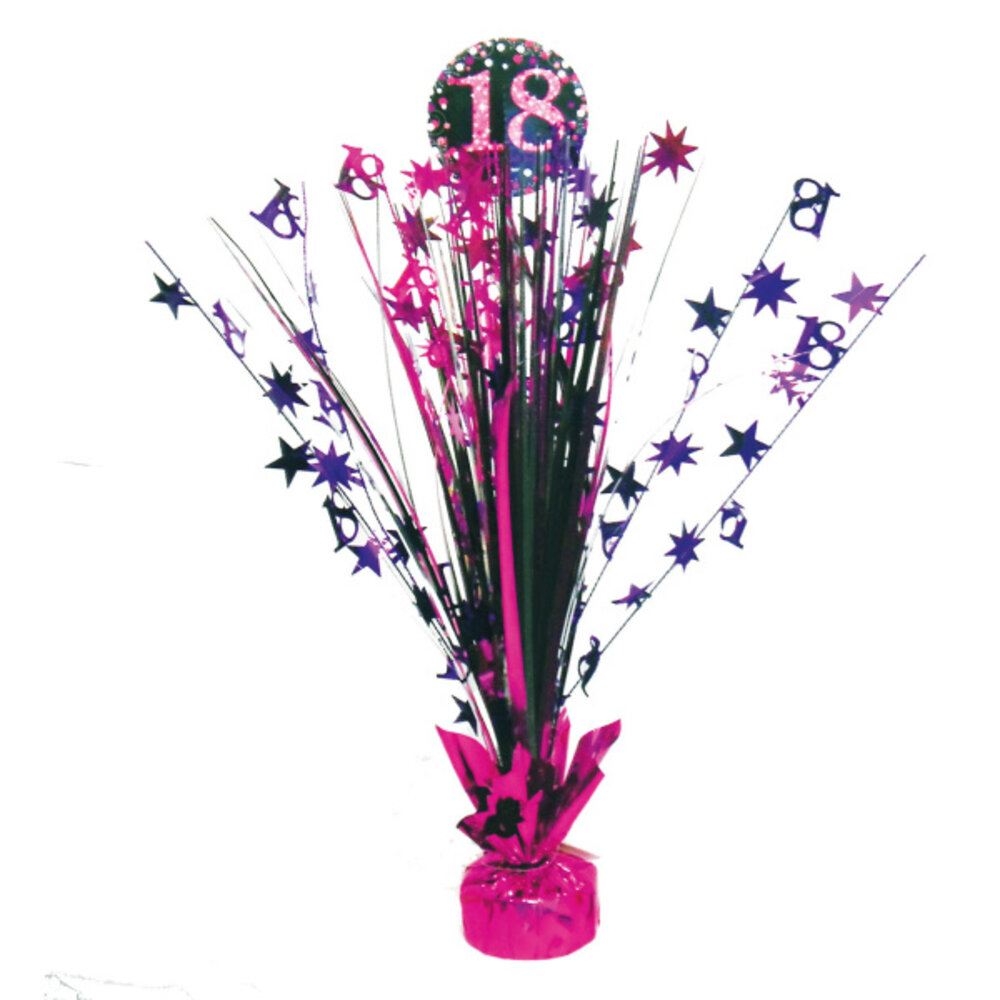 Tuf-Tuf 18 jaar Sparkling Roze Tafeldecoratie Pakket | 34-delig Tuf-Tuf 18 jaar Sparkling Roze Tafeldecoratie Pakket | 34-delig