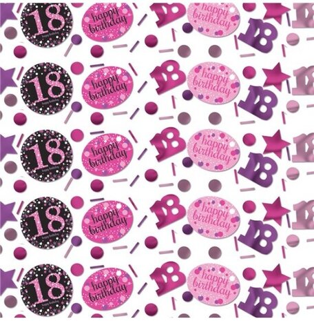 Tuf-Tuf Tischdekorationsset „Funkelndes Rosa“ für 18 Jahre | 34-teilig