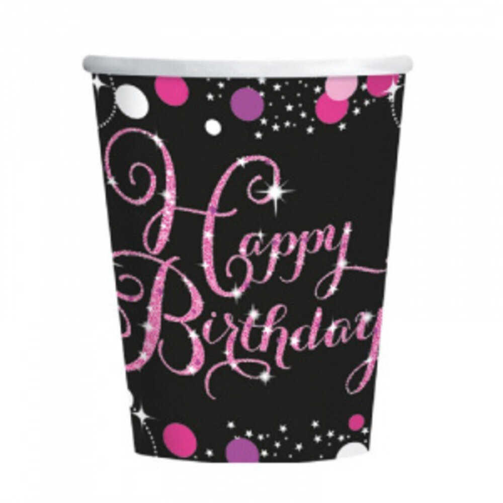 Tuf-Tuf Ensemble de décoration de table rose scintillant pour 18 ans | 34 pièces