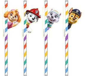 Amscan Paw Patrol Paper Straws 20cm | 8 pieces