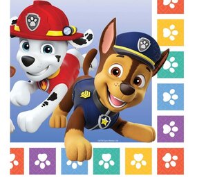 Amscan Paw Patrol Servetten 33x33cm | 16 stuks Amscan Paw Patrol Servetten 33x33cm | 16 stuks