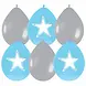 Haza - Witbaard Ballons bleus garçon avec étoile à écrire | 6 pièces