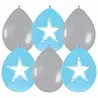 Haza - Witbaard Ballons bleus garçon avec étoile à écrire | 6 pièces Haza - Witbaard Ballons bleus garçon avec étoile à écrire | 6 pièces