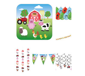 Paper Dreams Ensemble de décoration Animaux de la ferme | 26 pièces