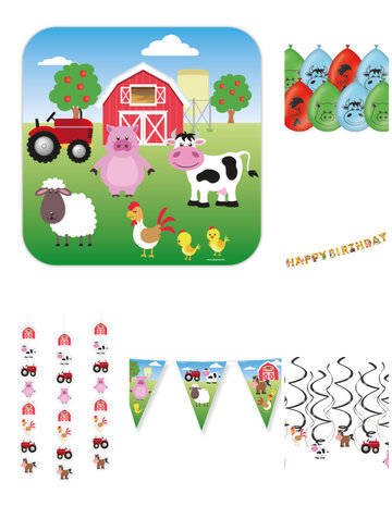Paper Dreams Ensemble de décoration Animaux de la ferme | 26 pièces