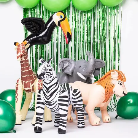 Folat Opblaasbare Zebra 55x60cm | per stuk Folat Opblaasbare Zebra 55x60cm | per stuk