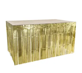 Boland Tafelrok Metallic Goud 74x300cm | per stuk Boland Tafelrok Metallic Goud 74x300cm | per stuk