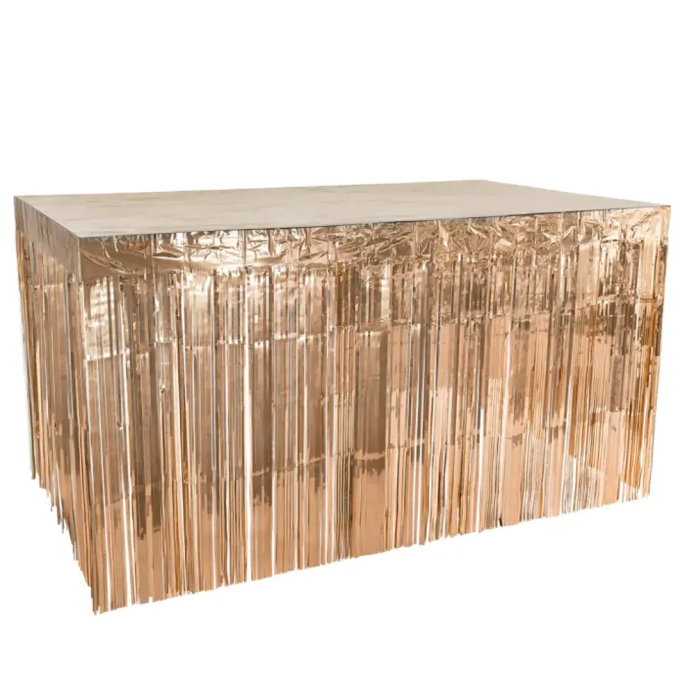 Boland Metallic Rose Gold Table Skirt 74x300cm | per piece