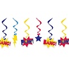 Amscan Superhero Slogan Hanging Decoration Swirls 60cm | 6 pieces Amscan Superhero Slogan Hanging Decoration Swirls 60cm | 6 pieces