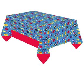 Tischdecke mit Superhelden-Slogan, 120 x 180 cm | pro Stück Tischdecke mit Superhelden-Slogan, 120 x 180 cm | pro Stück