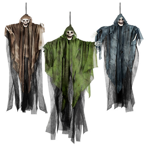 Boland Décorations de crânes fantômes assorties | 65 cm