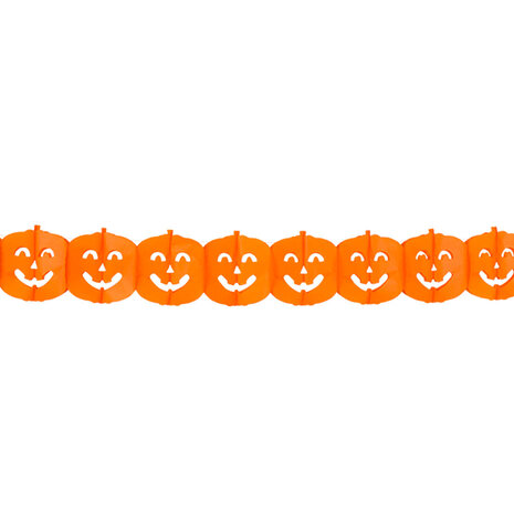 Boland Halloween Pompoen Slinger 4mtr | per stuk Boland Halloween Pompoen Slinger 4mtr | per stuk