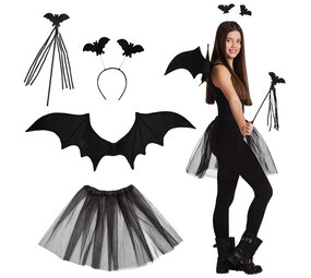 Boland Vleermuis Kinder Verkleedset Halloween | 4-delig Boland Vleermuis Kinder Verkleedset Halloween | 4-delig