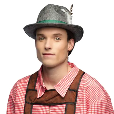 Boland Oktoberfest Tyrolean Hat Grey | per piece